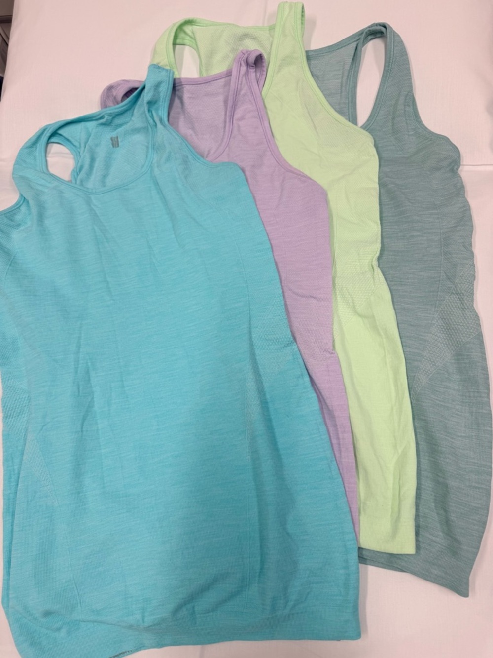 Sweaty Betty Racerback Tank Tops in Aqua, Lavender, Mint & Sage